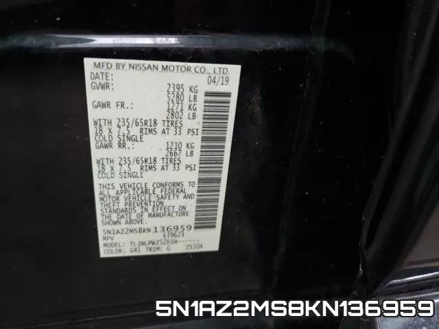 5N1AZ2MS8KN136959