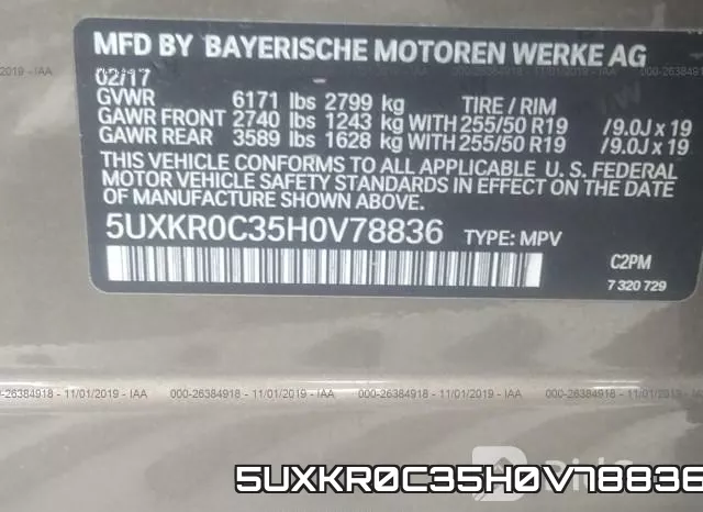 5UXKR0C35H0V78836