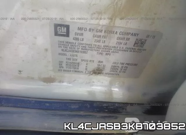 KL4CJASB3KB703852