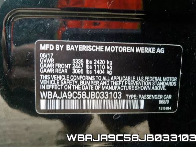 WBAJA9C58JB033103