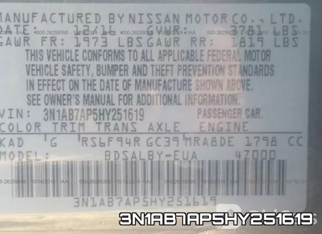 3N1AB7AP5HY251619