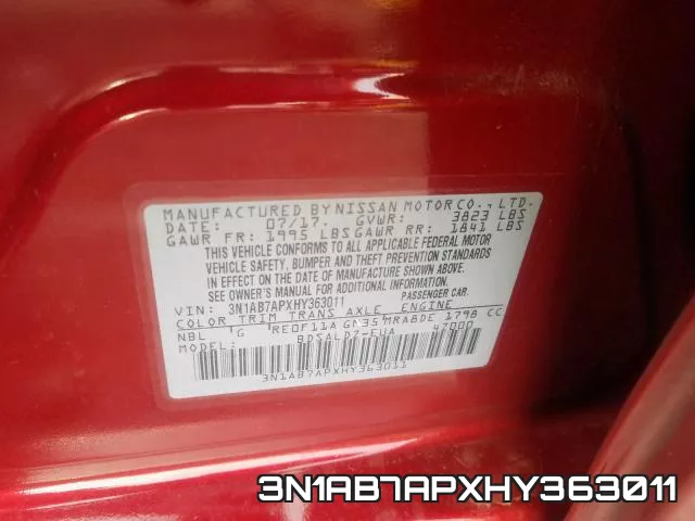 3N1AB7APXHY363011