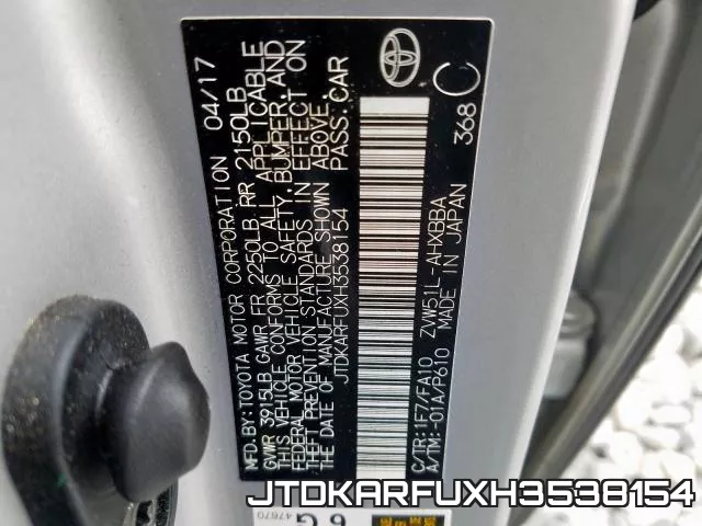 JTDKARFUXH3538154
