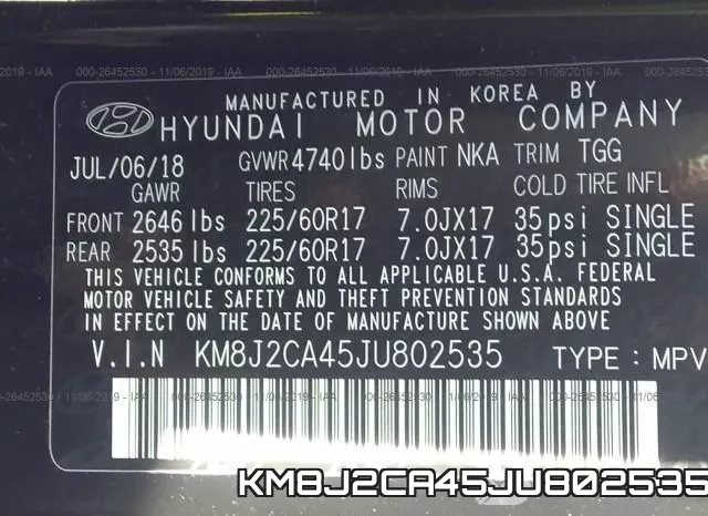 KM8J2CA45JU802535