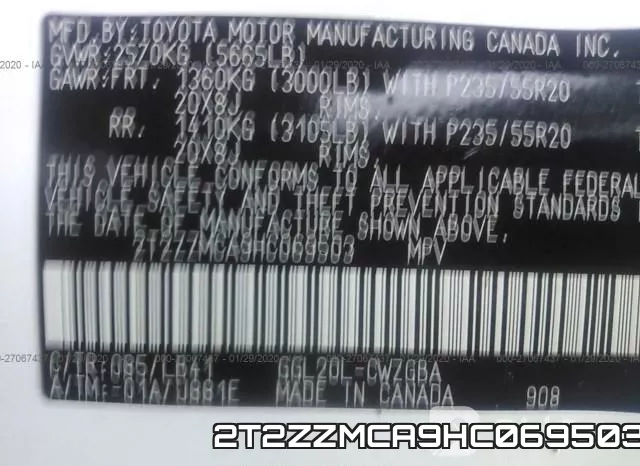 2T2ZZMCA9HC069503