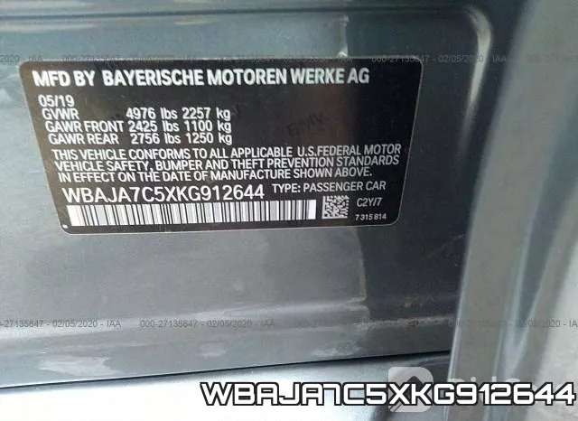 WBAJA7C5XKG912644