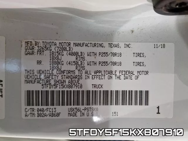 5TFDY5F15KX807910