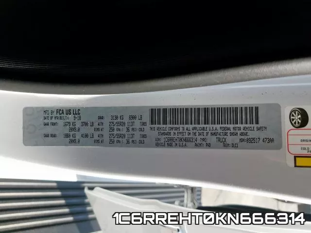 1C6RREHT0KN666314
