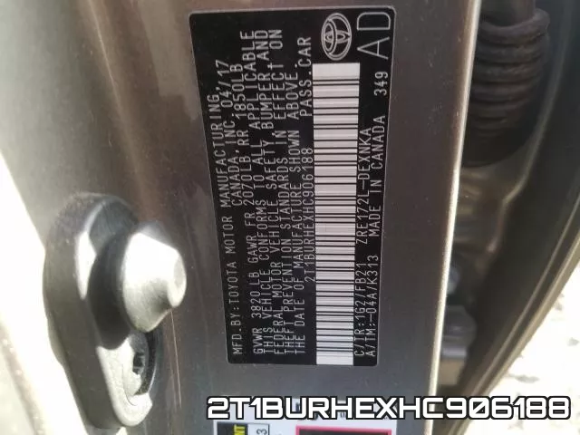 2T1BURHEXHC906188