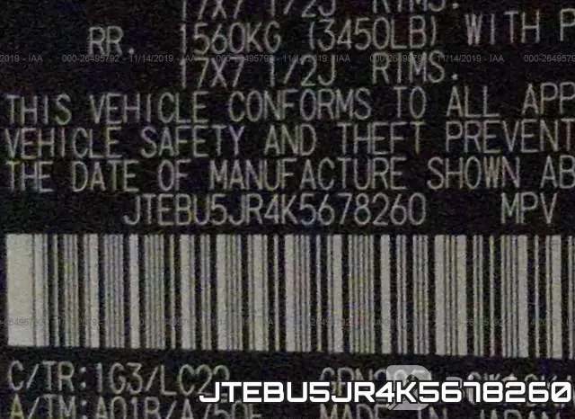JTEBU5JR4K5678260
