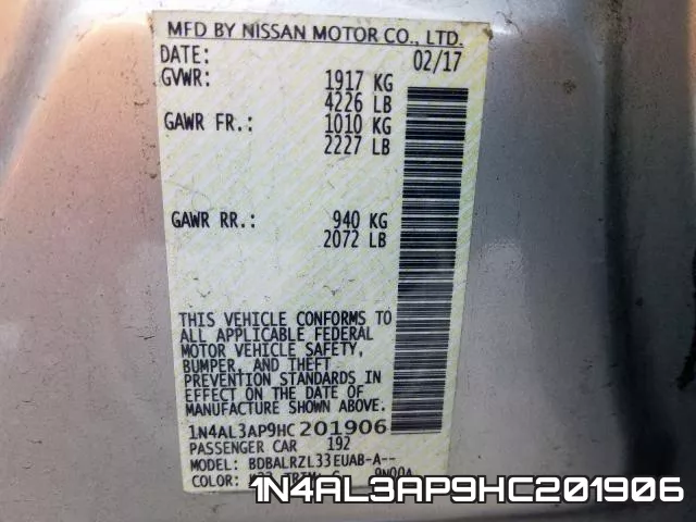 1N4AL3AP9HC201906