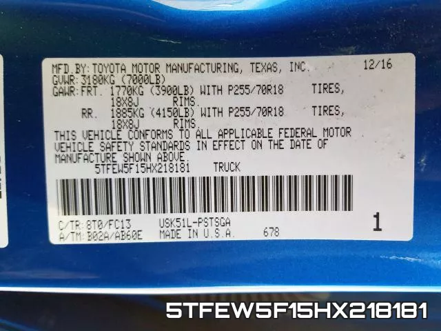 5TFEW5F15HX218181