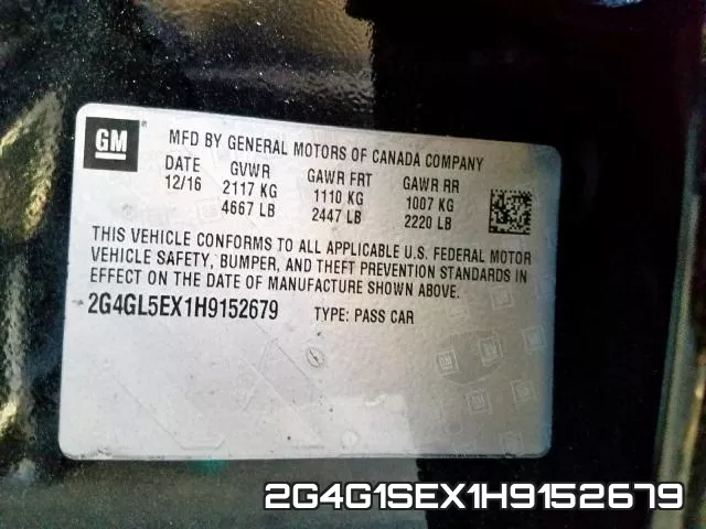 2G4G1SEX1H9152679
