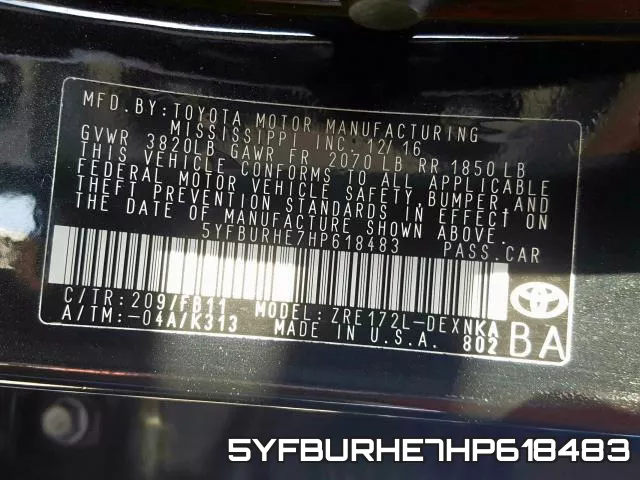 5YFBURHE7HP618483