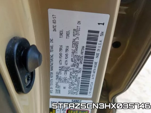 5TFAZ5CN3HX035746