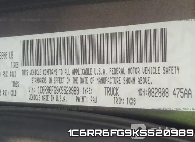 1C6RR6FG9KS520989