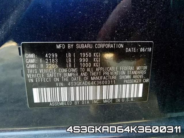 4S3GKAD64K3600311