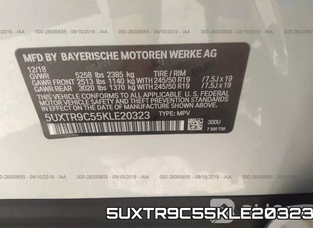5UXTR9C55KLE20323