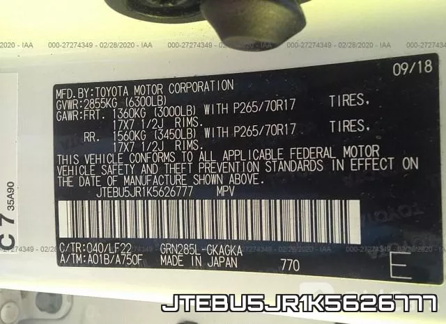 JTEBU5JR1K5626777