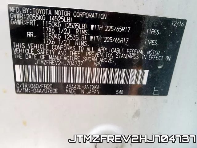 JTMZFREV2HJ704737