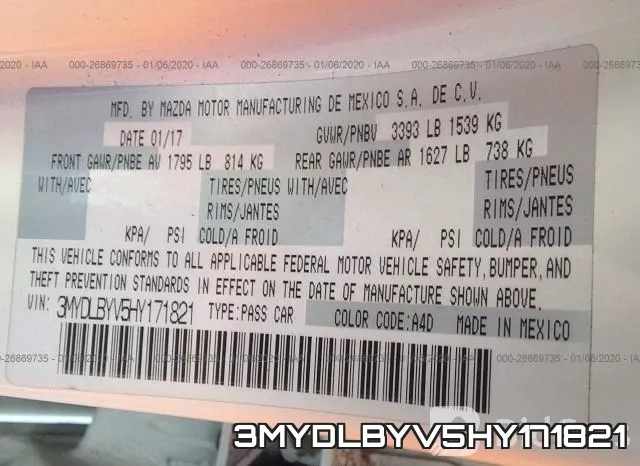 3MYDLBYV5HY171821