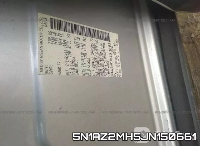 5N1AZ2MH5JN150661