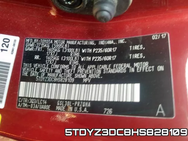 5TDYZ3DC8HS828109