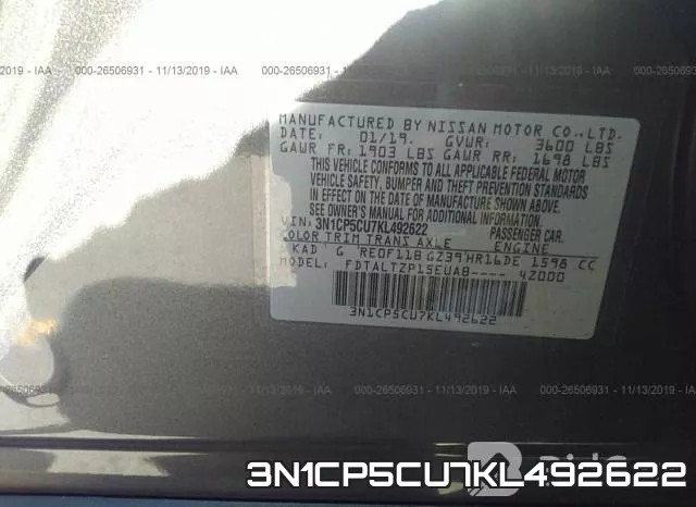 3N1CP5CU7KL492622