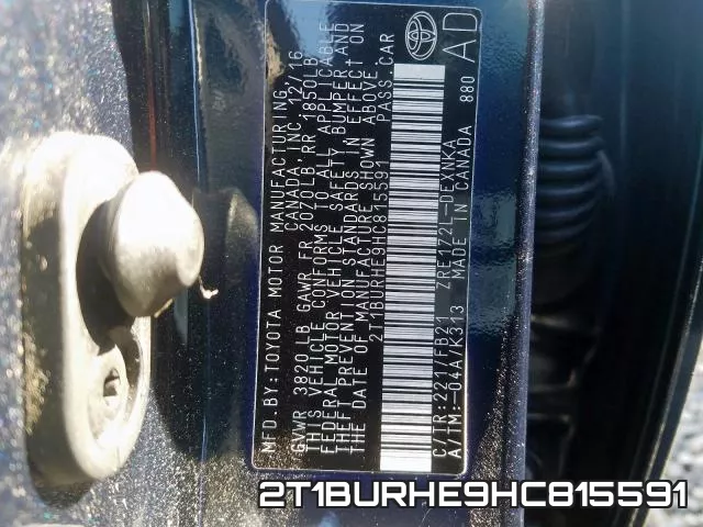 2T1BURHE9HC815591