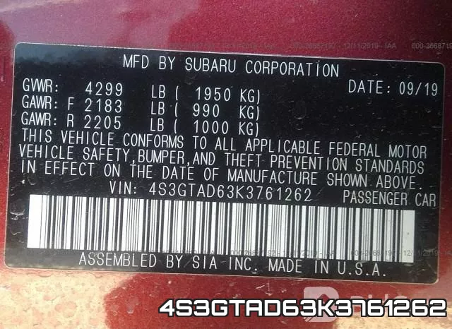 4S3GTAD63K3761262