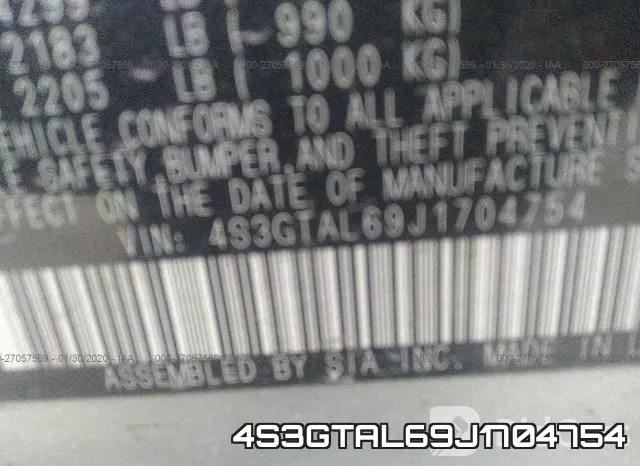 4S3GTAL69J1704754
