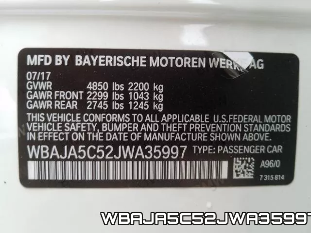 WBAJA5C52JWA35997