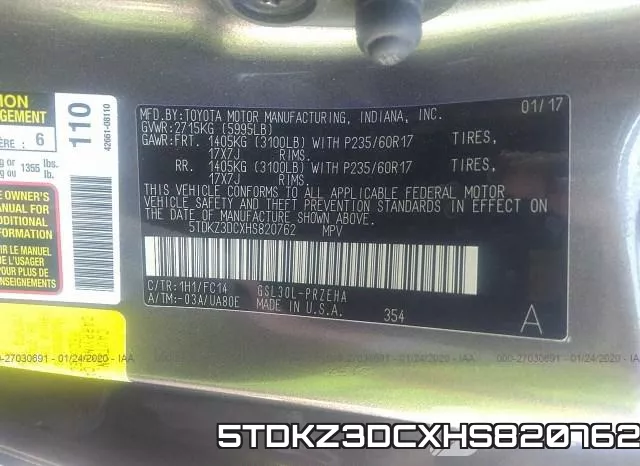 5TDKZ3DCXHS820762