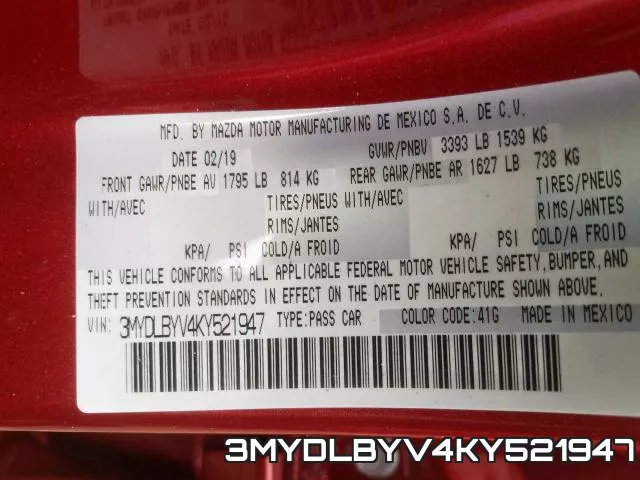 3MYDLBYV4KY521947