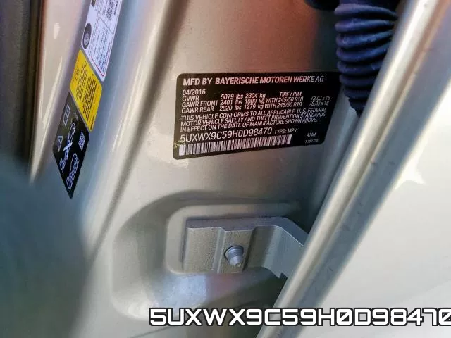 5UXWX9C59H0D98470