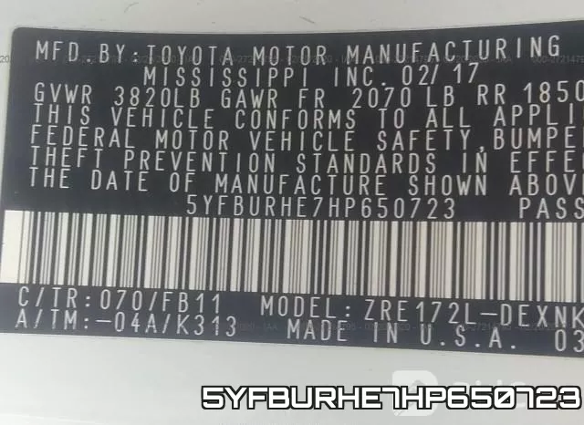 5YFBURHE7HP650723