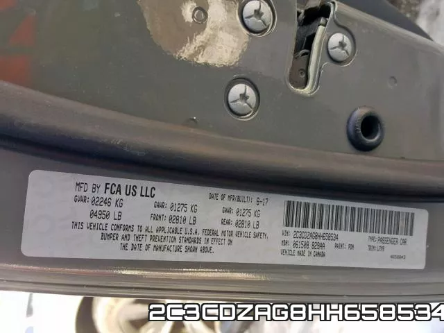 2C3CDZAG8HH658534