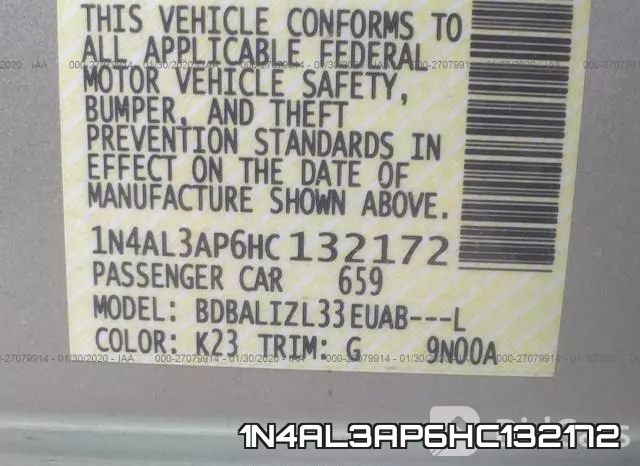 1N4AL3AP6HC132172