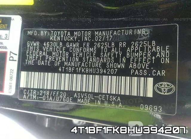 4T1BF1FK8HU394207