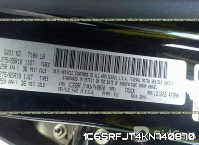 1C6SRFJT4KN740870