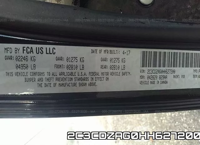 2C3CDZAG0HH627200