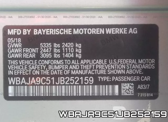 WBAJA9C51JB252159