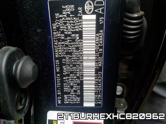 2T1BURHEXHC820962