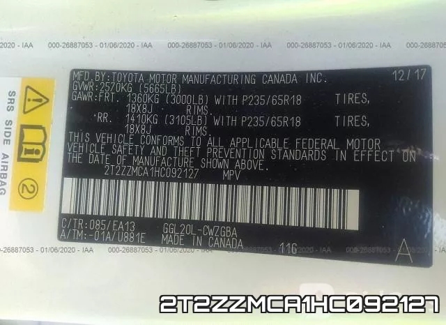 2T2ZZMCA1HC092127