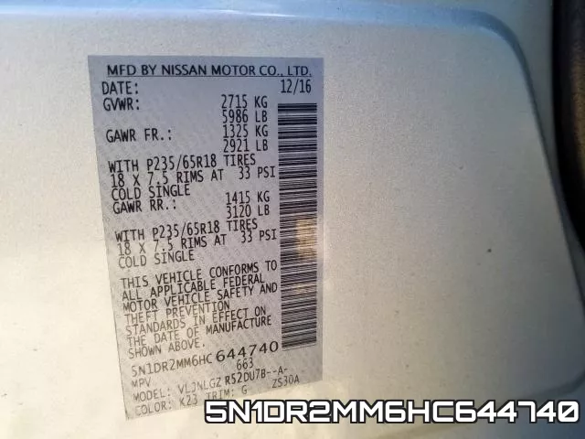 5N1DR2MM6HC644740