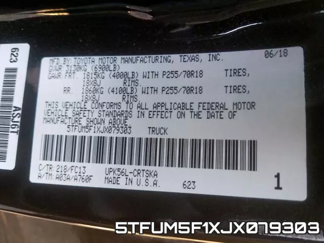 5TFUM5F1XJX079303