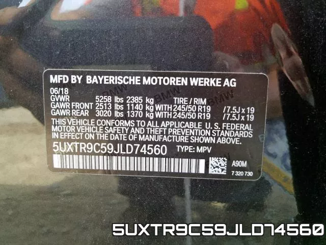 5UXTR9C59JLD74560