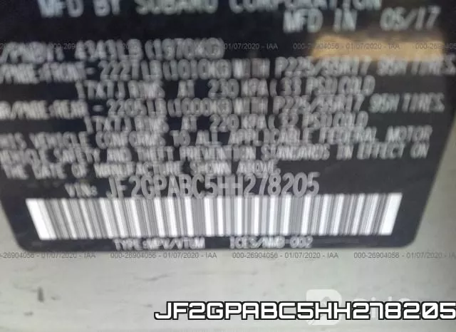 JF2GPABC5HH278205