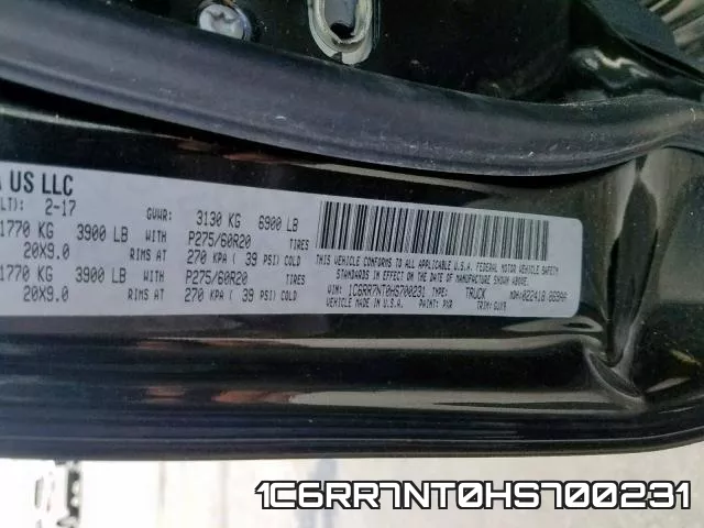 1C6RR7NT0HS700231