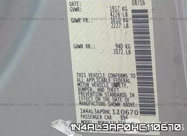 1N4AL3AP0HC110670